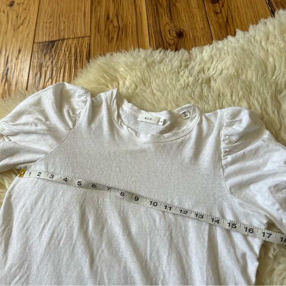 A.L.C. White Puff Sleeve T-Shirt XS - Picture 5 of 7